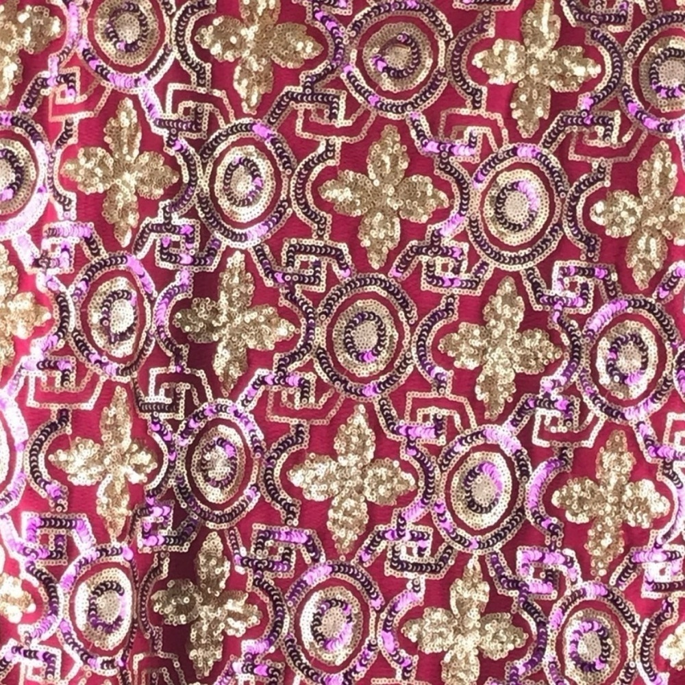 Francesca’s closet : Pink and Gold Patterned Sleeveless Dress - Picture 2 of 2